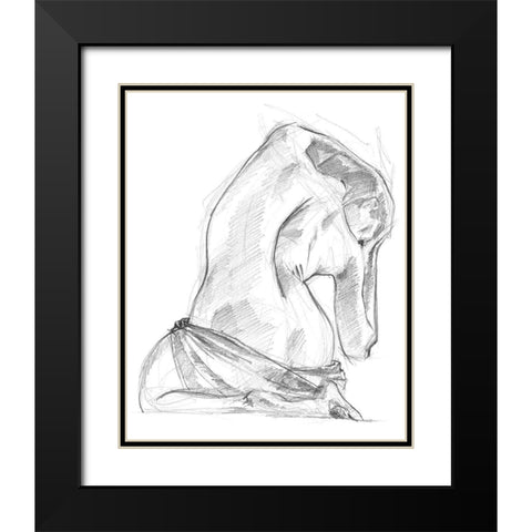 Sitting Pose IV Black Modern Wood Framed Art Print with Double Matting by Parker, Jennifer Paxton