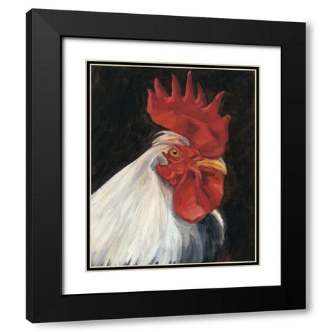 Rooster Portrait I Black Modern Wood Framed Art Print with Double Matting by Harper, Ethan