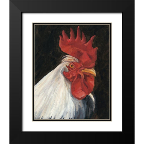 Rooster Portrait I Black Modern Wood Framed Art Print with Double Matting by Harper, Ethan