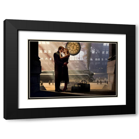 Au Revoir Black Modern Wood Framed Art Print with Double Matting by Consani, Chris