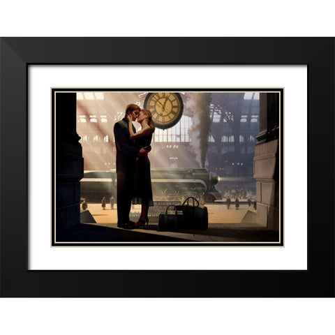 Au Revoir Black Modern Wood Framed Art Print with Double Matting by Consani, Chris