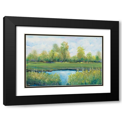 Tranquil Park II Black Modern Wood Framed Art Print with Double Matting by OToole, Tim