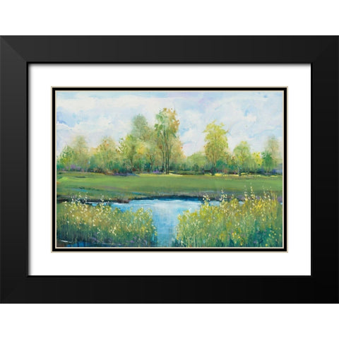Tranquil Park II Black Modern Wood Framed Art Print with Double Matting by OToole, Tim
