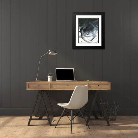 Broken Abstract II Black Modern Wood Framed Art Print with Double Matting by Parker, Jennifer Paxton