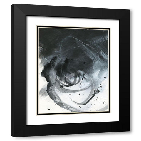 Broken Abstract II Black Modern Wood Framed Art Print with Double Matting by Parker, Jennifer Paxton