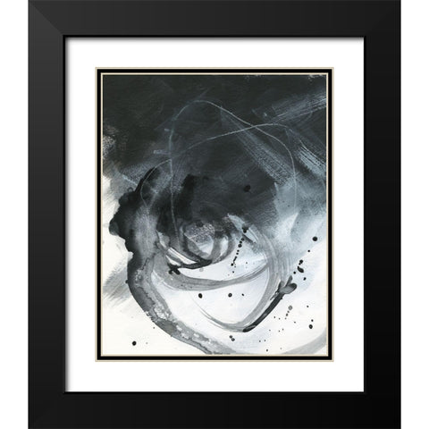 Broken Abstract II Black Modern Wood Framed Art Print with Double Matting by Parker, Jennifer Paxton