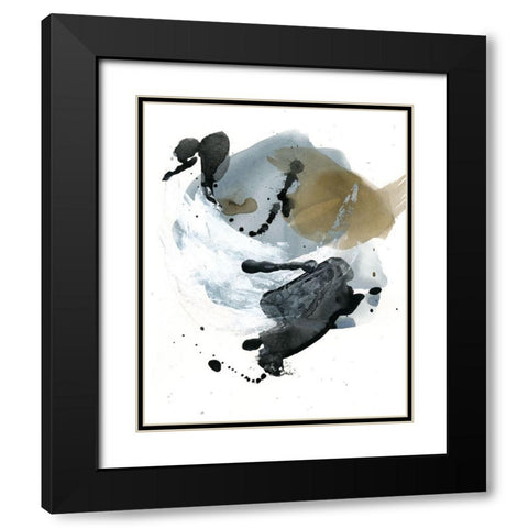 Raku Abstract I Black Modern Wood Framed Art Print with Double Matting by Parker, Jennifer Paxton