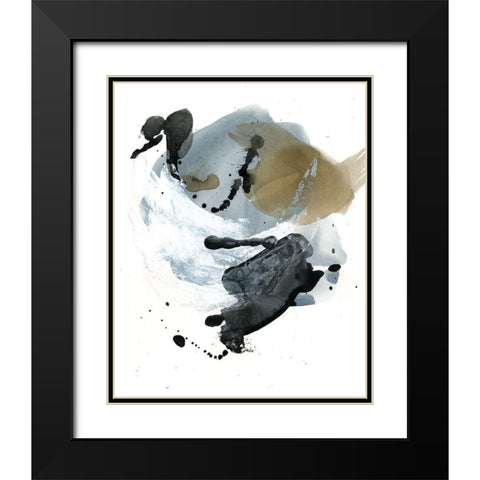Raku Abstract I Black Modern Wood Framed Art Print with Double Matting by Parker, Jennifer Paxton