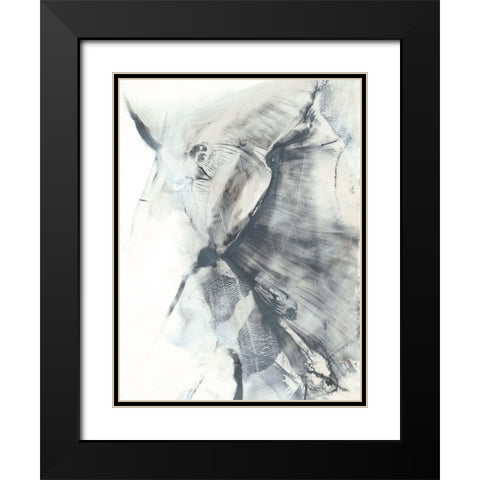 Marbled Grey I Black Modern Wood Framed Art Print with Double Matting by Harper, Ethan