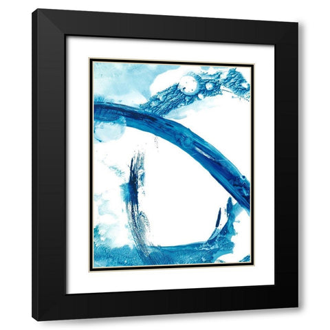 Aqua Ring I Black Modern Wood Framed Art Print with Double Matting by Harper, Ethan