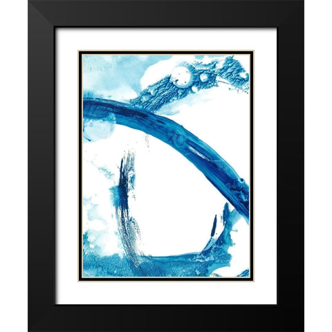 Aqua Ring I Black Modern Wood Framed Art Print with Double Matting by Harper, Ethan