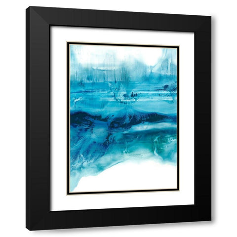 Aqua Mist I Black Modern Wood Framed Art Print with Double Matting by Harper, Ethan