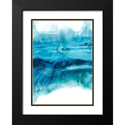 Aqua Mist I Black Modern Wood Framed Art Print with Double Matting by Harper, Ethan