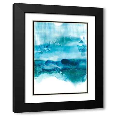 Aqua Mist II Black Modern Wood Framed Art Print with Double Matting by Harper, Ethan