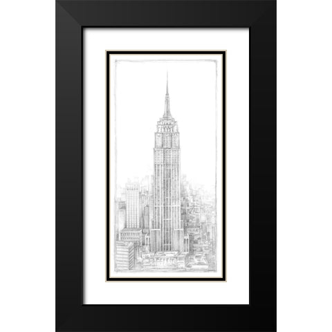 Aerial City View II Black Modern Wood Framed Art Print with Double Matting by Harper, Ethan