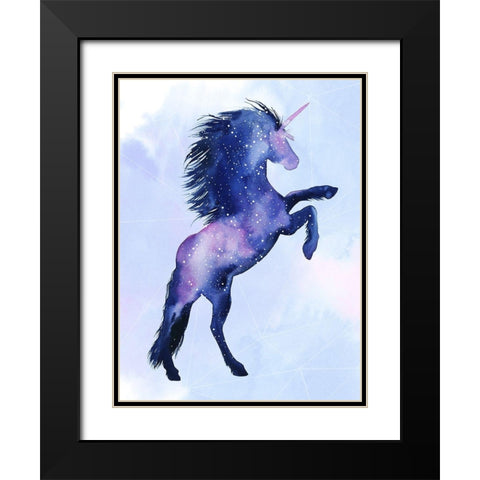 Unicorn Universe III Black Modern Wood Framed Art Print with Double Matting by Popp, Grace