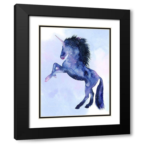 Unicorn Universe IV Black Modern Wood Framed Art Print with Double Matting by Popp, Grace