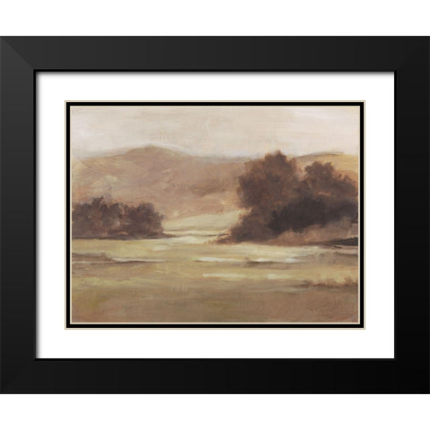 Muted Landscape I Black Modern Wood Framed Art Print with Double Matting by Harper, Ethan