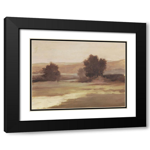 Muted Landscape II Black Modern Wood Framed Art Print with Double Matting by Harper, Ethan