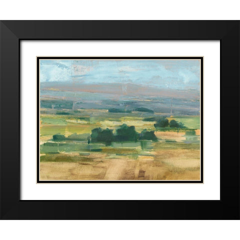 Valley View II Black Modern Wood Framed Art Print with Double Matting by Harper, Ethan