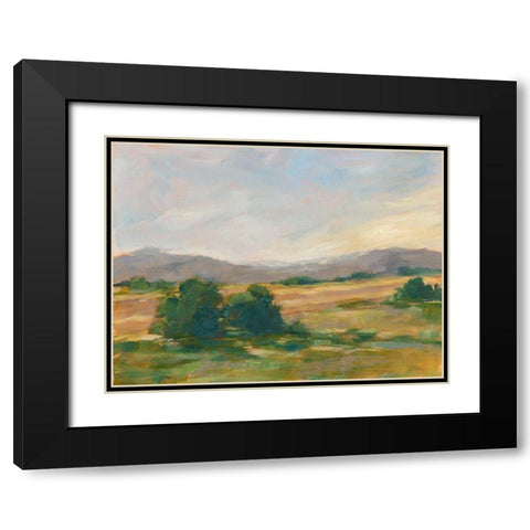 Green Valley II Black Modern Wood Framed Art Print with Double Matting by Harper, Ethan