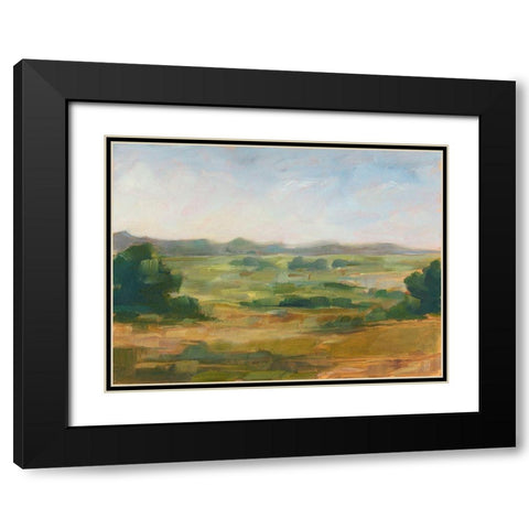 Green Valley IV Black Modern Wood Framed Art Print with Double Matting by Harper, Ethan