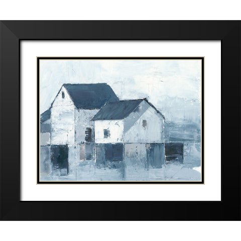 Indigo Barns I Black Modern Wood Framed Art Print with Double Matting by Harper, Ethan