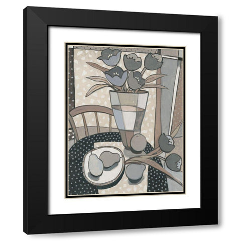 Table Top II Black Modern Wood Framed Art Print with Double Matting by OToole, Tim