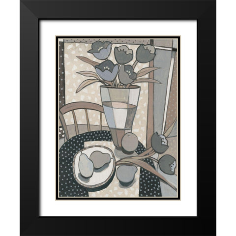 Table Top II Black Modern Wood Framed Art Print with Double Matting by OToole, Tim