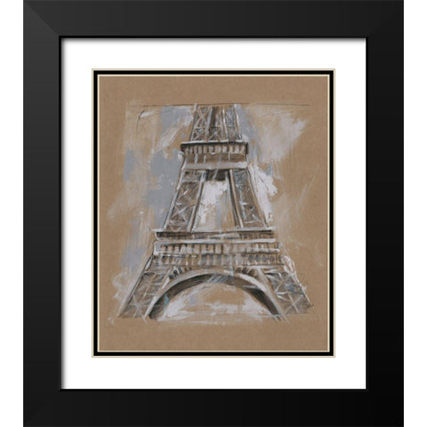 Brushwork Architecture Study II Black Modern Wood Framed Art Print with Double Matting by Harper, Ethan