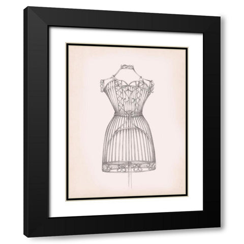 Antique Dress Form I Black Modern Wood Framed Art Print with Double Matting by Harper, Ethan