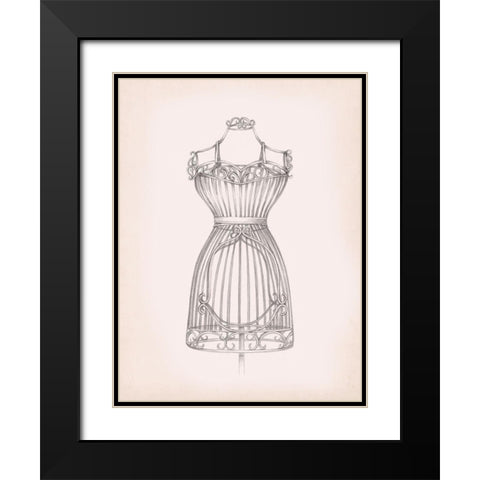 Antique Dress Form II Black Modern Wood Framed Art Print with Double Matting by Harper, Ethan