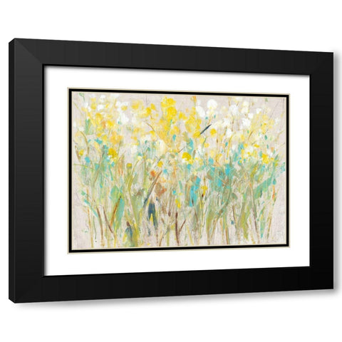 Floral Cluster I Black Modern Wood Framed Art Print with Double Matting by OToole, Tim