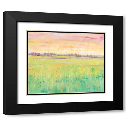 Spring Pasture I Black Modern Wood Framed Art Print with Double Matting by OToole, Tim