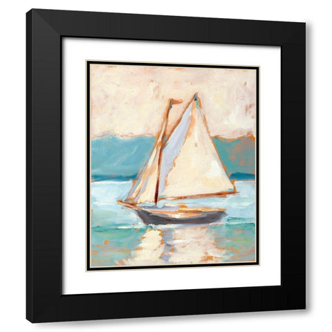 Contemporary Yacht I Black Modern Wood Framed Art Print with Double Matting by Harper, Ethan