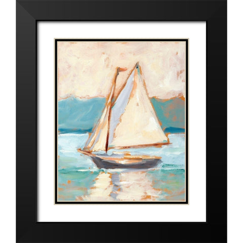 Contemporary Yacht I Black Modern Wood Framed Art Print with Double Matting by Harper, Ethan