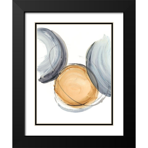 Sienna and Slate I Black Modern Wood Framed Art Print with Double Matting by Harper, Ethan