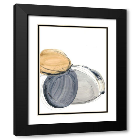 Sienna and Slate II Black Modern Wood Framed Art Print with Double Matting by Harper, Ethan
