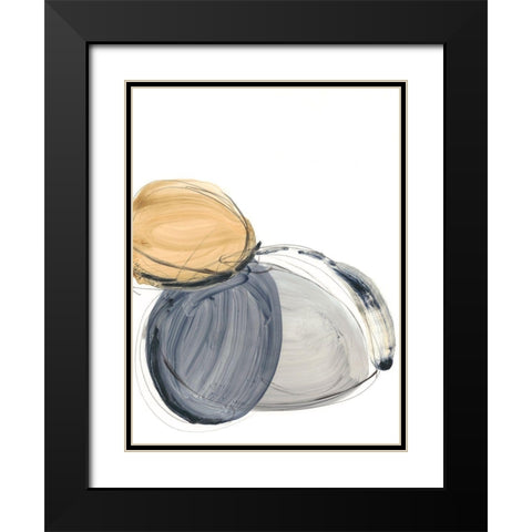 Sienna and Slate II Black Modern Wood Framed Art Print with Double Matting by Harper, Ethan