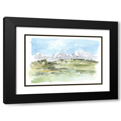 Mountain Watercolor I Black Modern Wood Framed Art Print with Double Matting by Harper, Ethan