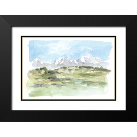 Mountain Watercolor I Black Modern Wood Framed Art Print with Double Matting by Harper, Ethan