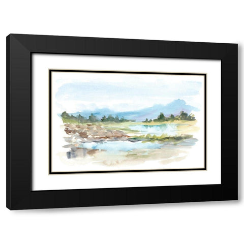 Mountain Watercolor IV Black Modern Wood Framed Art Print with Double Matting by Harper, Ethan