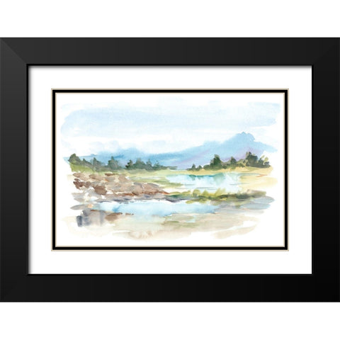 Mountain Watercolor IV Black Modern Wood Framed Art Print with Double Matting by Harper, Ethan