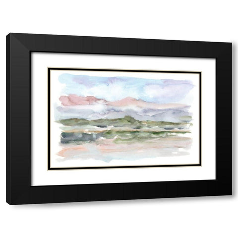 Mountain Watercolor V Black Modern Wood Framed Art Print with Double Matting by Harper, Ethan