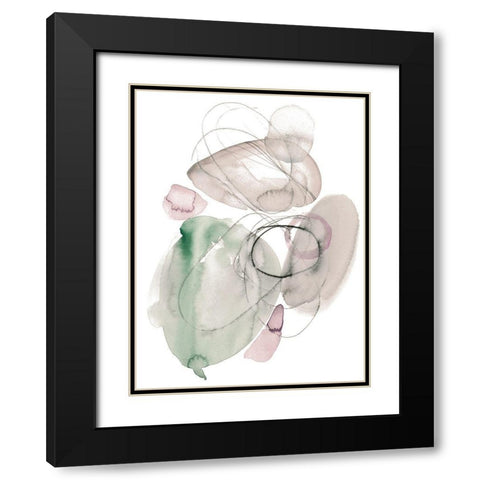 Sea Glass Stack II Black Modern Wood Framed Art Print with Double Matting by Parker, Jennifer Paxton