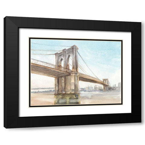 Iconic Watercolor Bridge II Black Modern Wood Framed Art Print with Double Matting by Harper, Ethan