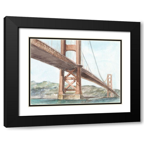 Iconic Watercolor Bridge III Black Modern Wood Framed Art Print with Double Matting by Harper, Ethan
