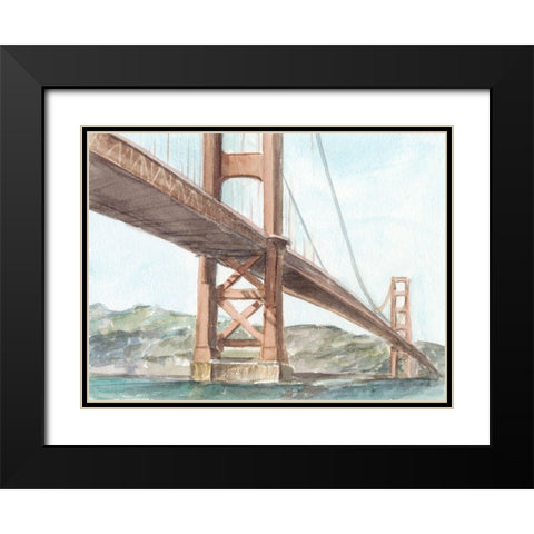 Iconic Watercolor Bridge III Black Modern Wood Framed Art Print with Double Matting by Harper, Ethan