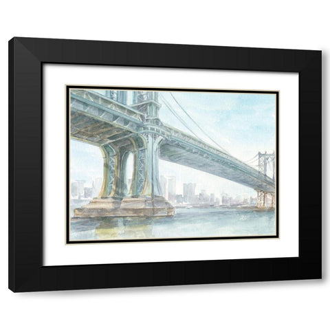 Iconic Watercolor Bridge IV Black Modern Wood Framed Art Print with Double Matting by Harper, Ethan