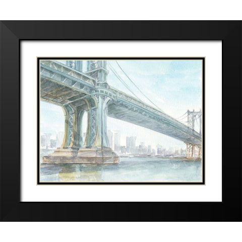 Iconic Watercolor Bridge IV Black Modern Wood Framed Art Print with Double Matting by Harper, Ethan